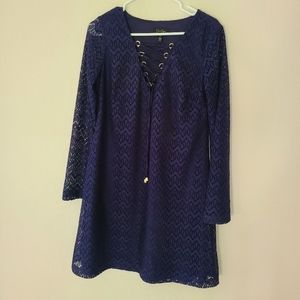 Jessica Simpson Navy Lace Dress - Fits S/M